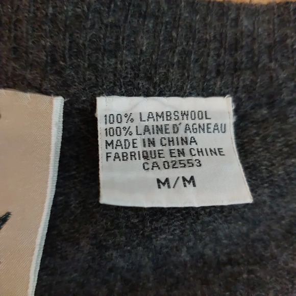 Men 100% lambswool cardigan size M - Picture 4 of 6